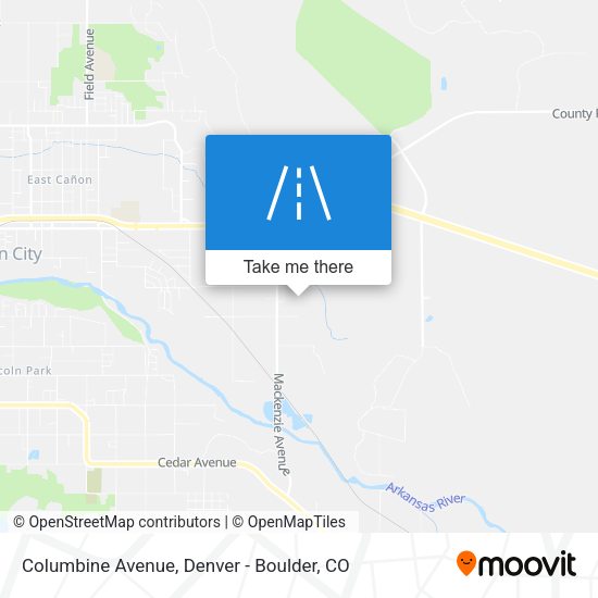 Mapa de Columbine Avenue