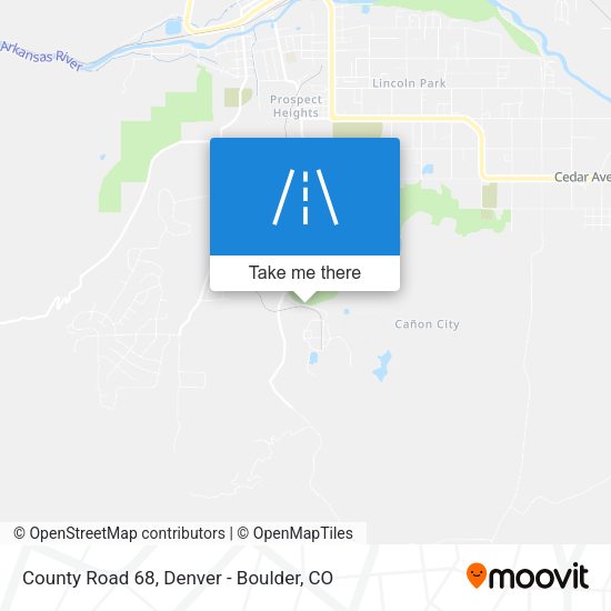 County Road 68 map