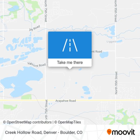 Creek Hollow Road map