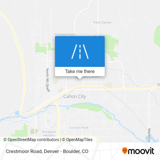 Crestmoor Road map