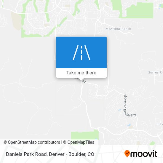 Daniels Park Road map