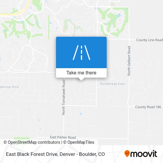 East Black Forest Drive map