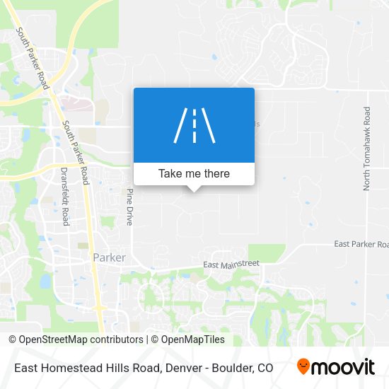 East Homestead Hills Road map