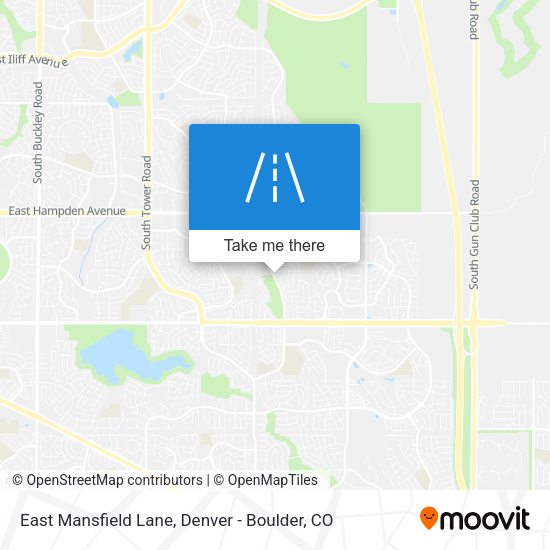 East Mansfield Lane map