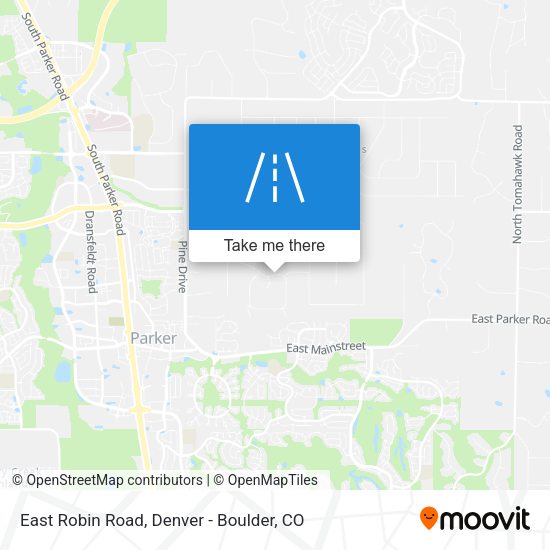 East Robin Road map