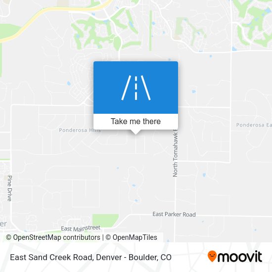 East Sand Creek Road map
