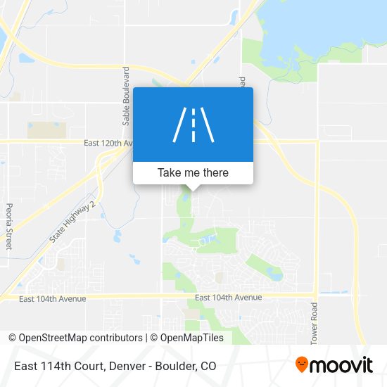East 114th Court map