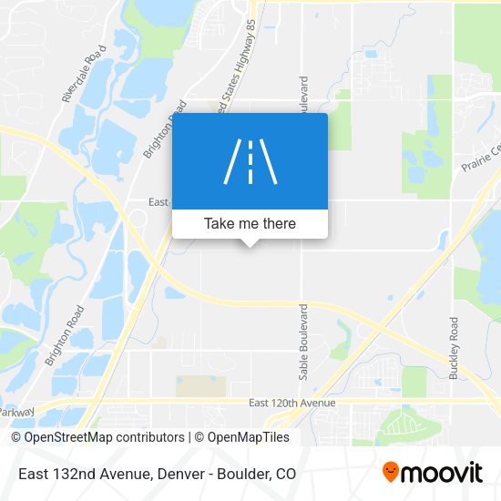 East 132nd Avenue map