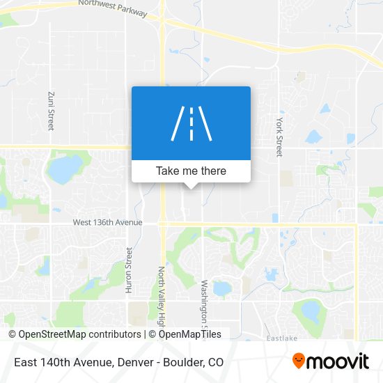 Mapa de East 140th Avenue