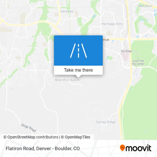 Mapa de Flatiron Road