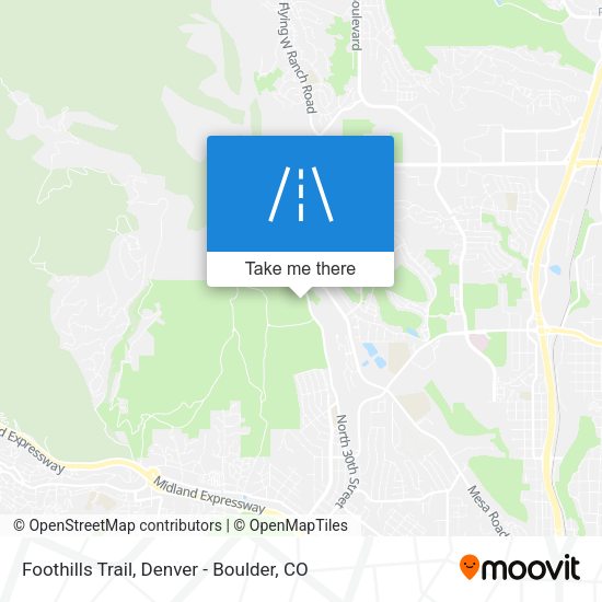 Foothills Trail map