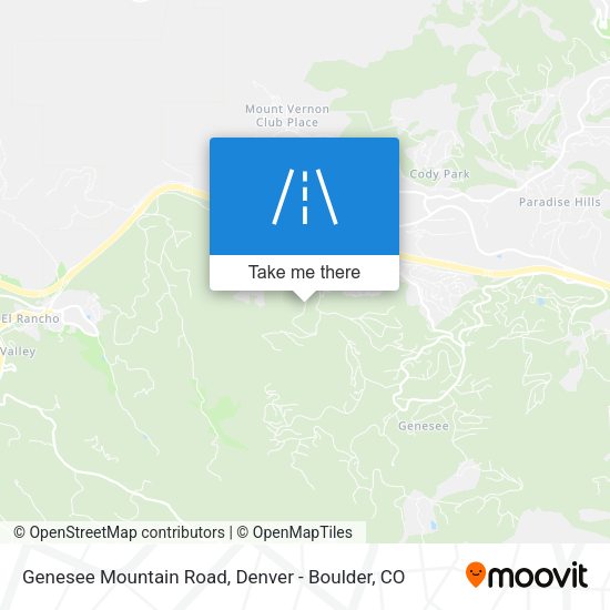 Mapa de Genesee Mountain Road