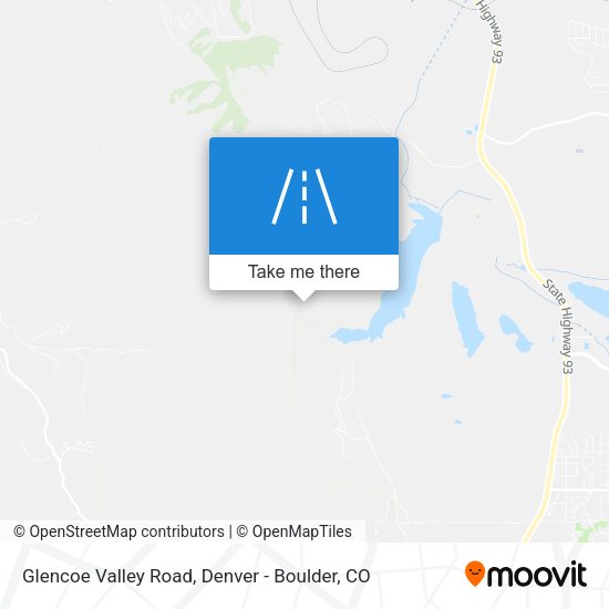 Glencoe Valley Road map