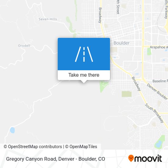 Gregory Canyon Road map