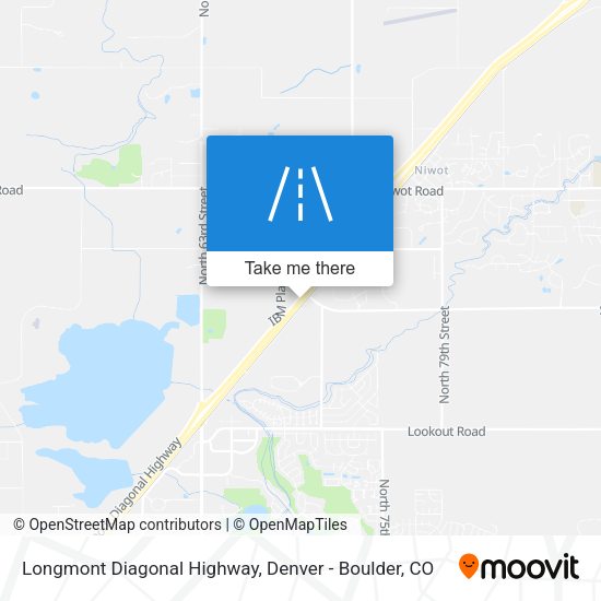 Mapa de Longmont Diagonal Highway