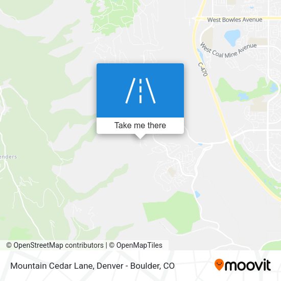 Mountain Cedar Lane map