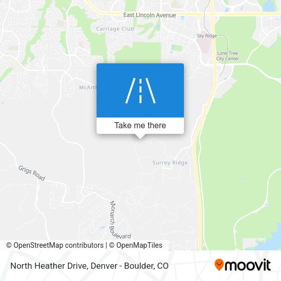 North Heather Drive map