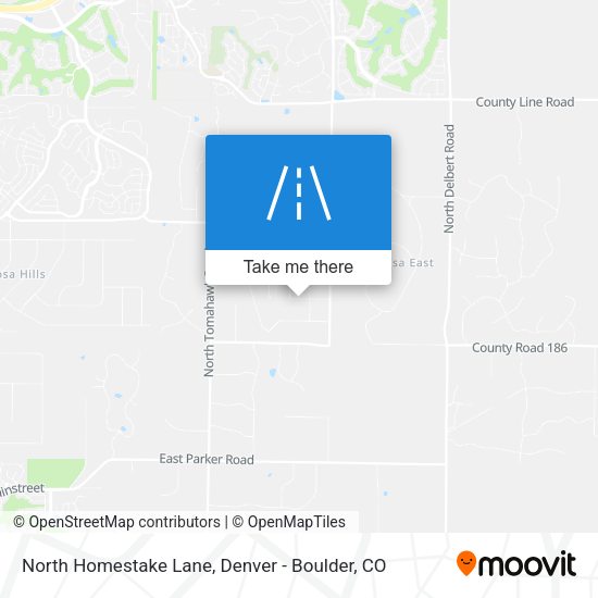 North Homestake Lane map