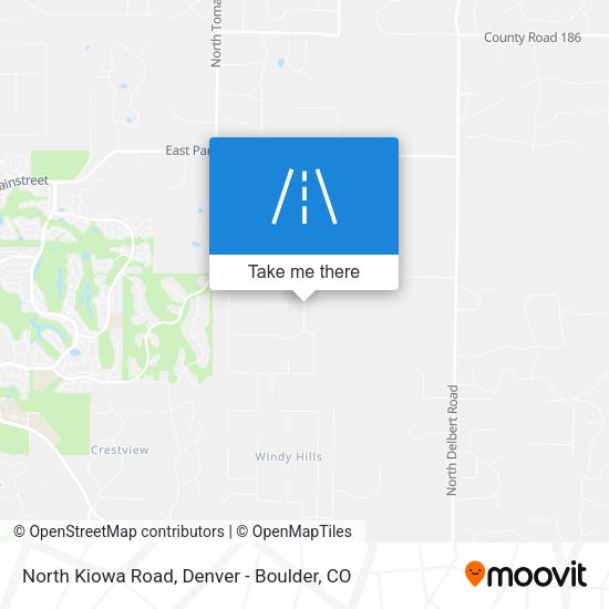 North Kiowa Road map