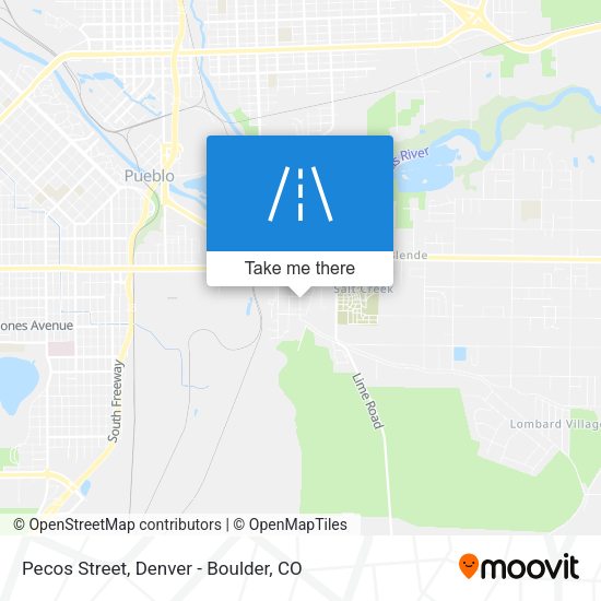 Pecos Street map