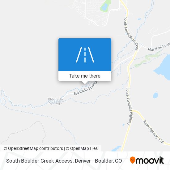 Mapa de South Boulder Creek Access