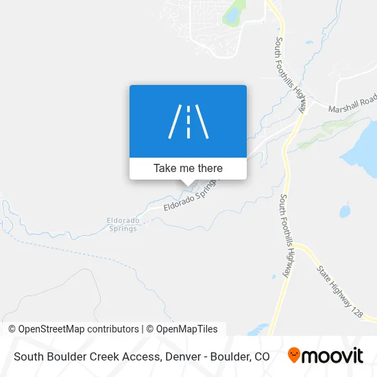 South Boulder Creek Access map