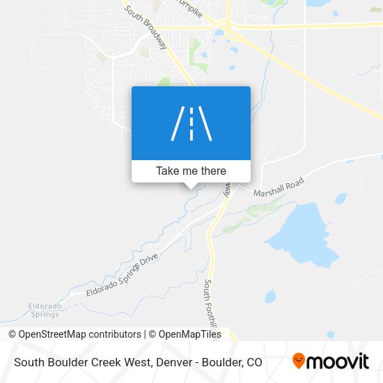 South Boulder Creek West map