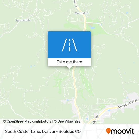 South Custer Lane map