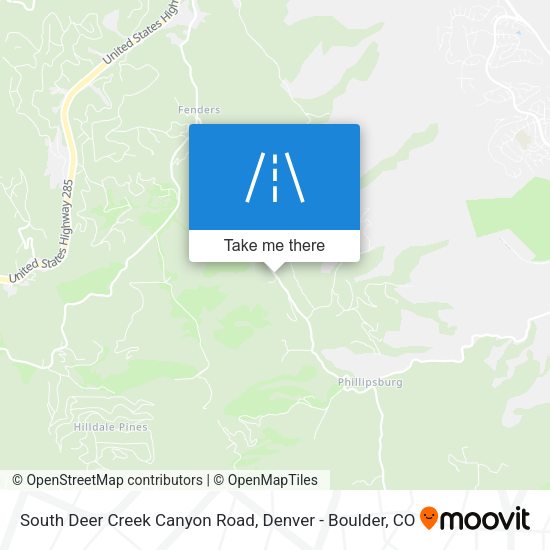 South Deer Creek Canyon Road map