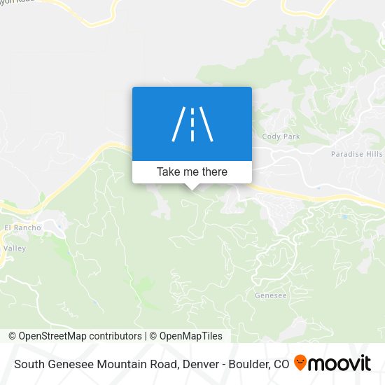 South Genesee Mountain Road map