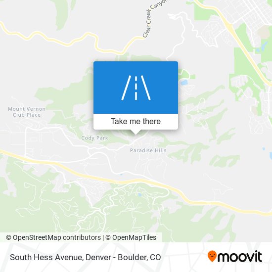 South Hess Avenue map