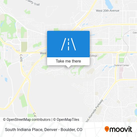 South Indiana Place map
