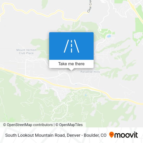 Mapa de South Lookout Mountain Road