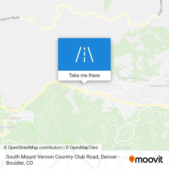 South Mount Vernon Country Club Road map