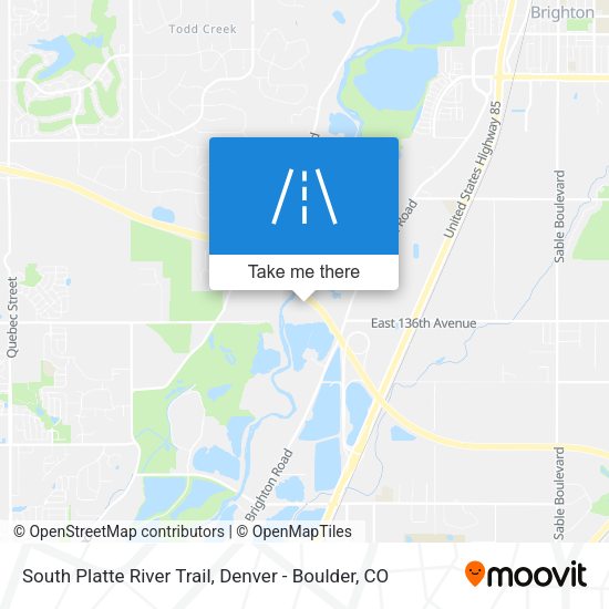 Mapa de South Platte River Trail
