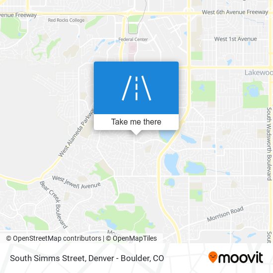 Mapa de South Simms Street