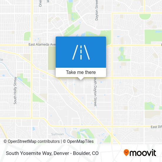 South Yosemite Way map