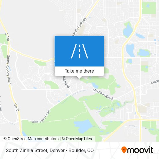 South Zinnia Street map