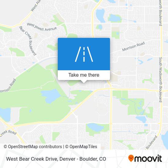 West Bear Creek Drive map