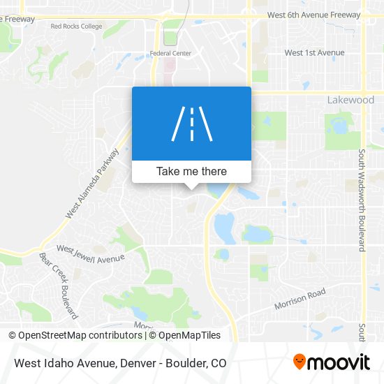 West Idaho Avenue map