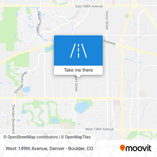 West 149th Avenue map
