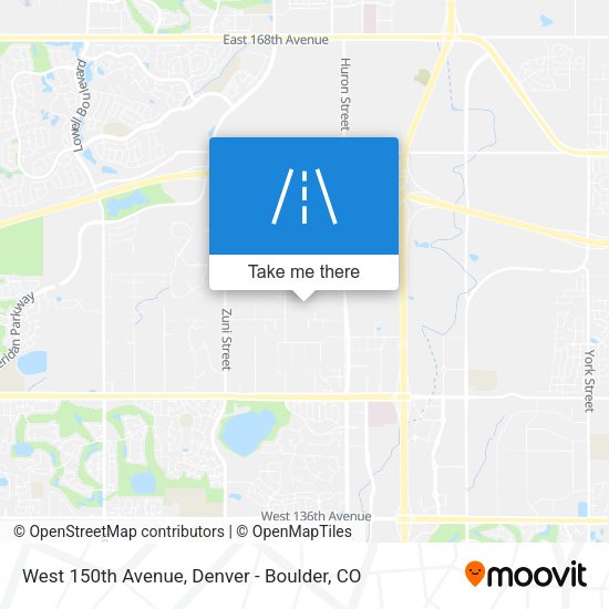 West 150th Avenue map