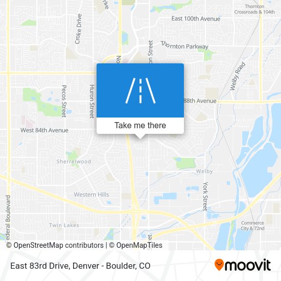 East 83rd Drive map