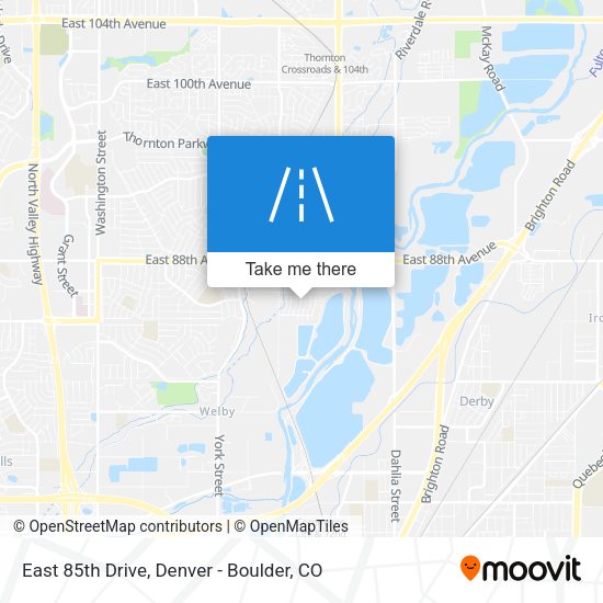 East 85th Drive map