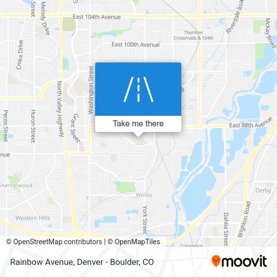 Rainbow Avenue map