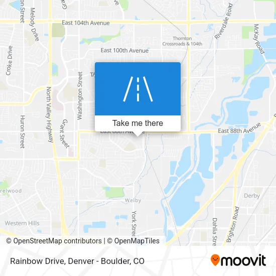 Rainbow Drive map