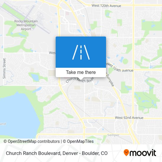 Church Ranch Boulevard map