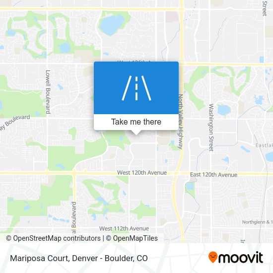 Mariposa Court map