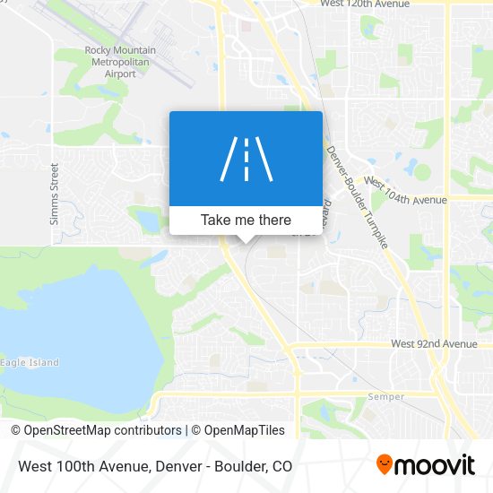 Mapa de West 100th Avenue