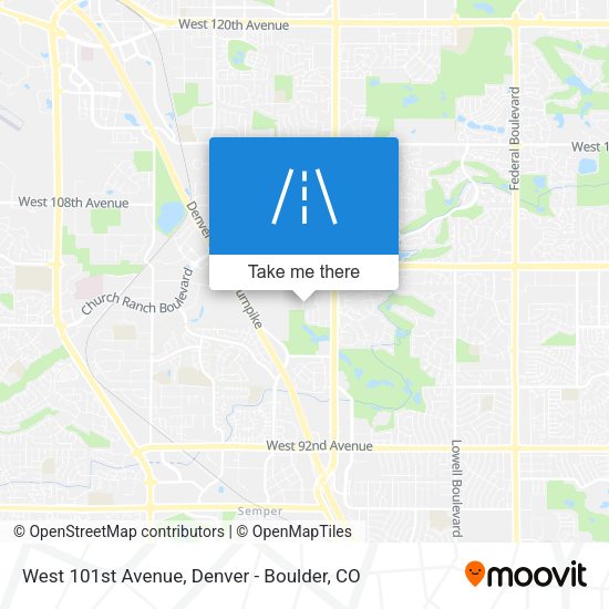 West 101st Avenue map